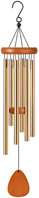 Waterdichte aluminium windgong voor buiten, goudkleurig, 65