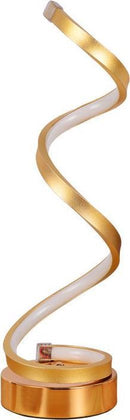Elegante tafellamp - LED verlichting - spiraalvormig design voor elk interieur - Goudkleurig