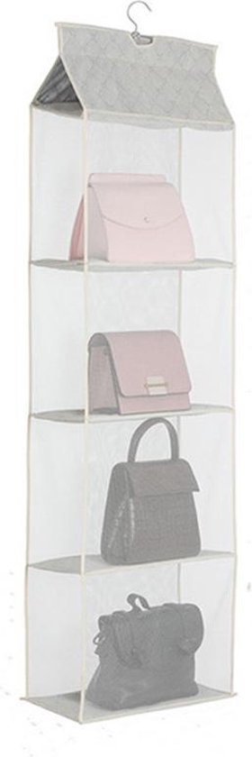 TDR - Hangende Garderobe Organizer - Opbergruimte - 4 Lagen  - beige
