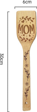 5-Delige Premium Bamboe kookgerei Set – Krasvrij & Hittebestendig- Ideale Cadeau voor Kookliefhebbende Moeders