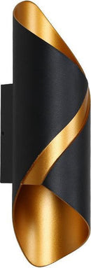Xtraworks Moderne LED Wandlamp Zwart/Goud Waterdicht