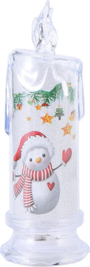 6-delige kerstdecoratie LED-kaarsenset - Sneeuwman & Kerstma
