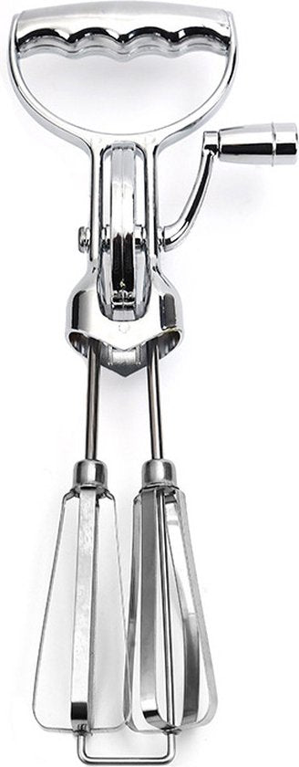 KitchenPro RVS Handmixer met Zwengel – 31 cm – Zilver