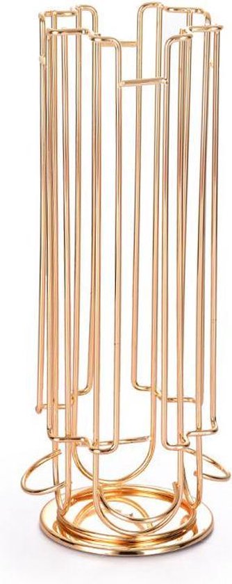 metalen rooster vergulde roterende  dolce gusto capsulehouder  24st goud