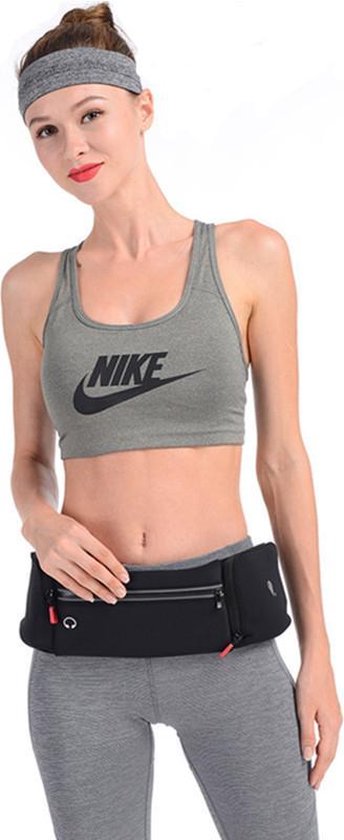 TDR - Heuptasje sport – running belt - Inc. bidon 600ml - verstelbare buideltas 60cm to 102cm - waterafstotend  - Zwart