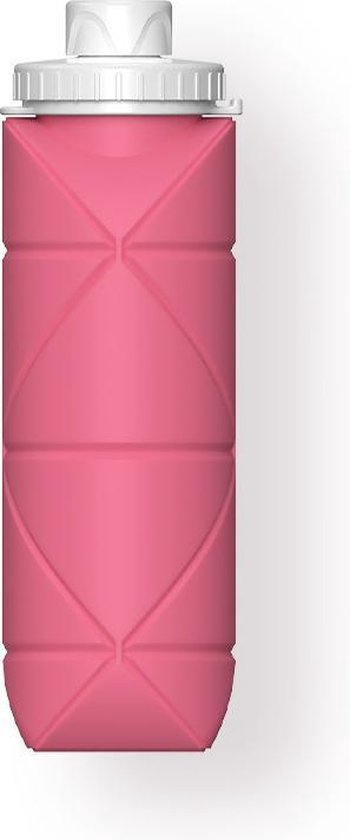 TDR - Outdoor draagbare opvouwbare waterfles roze 600ML
