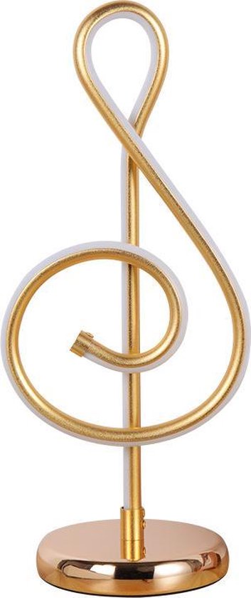 Xtraworks- Minimalistische Bureaulamp Muzieknoot Goud