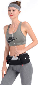 Heuptasje sport - running belt met bidon 600ml - Zwart