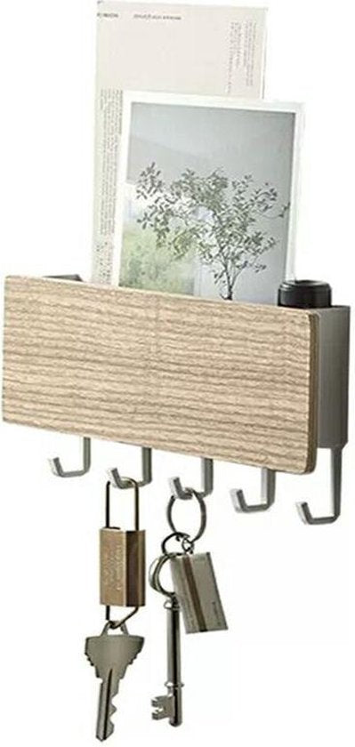 TDR Bamboo Sleutelrekje - Organiseer je Sleutels - 18,5 cm