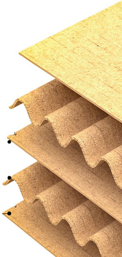 Merkloos Kartonnen Doos met Deksel, Handgreep 32x32x32cm