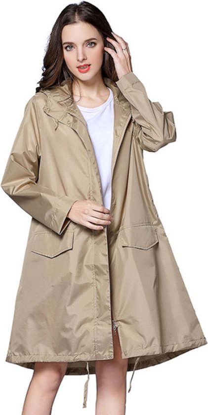 Opvouwbare waterdichte regenjas met draagtas - Kaki