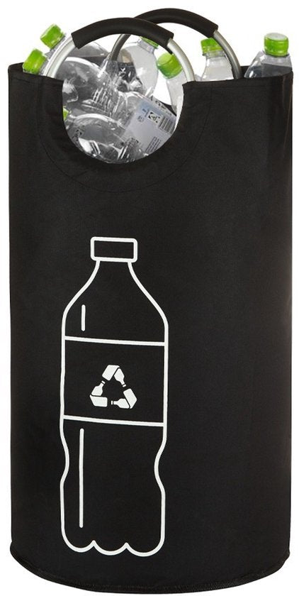 Zwarte Oxford doek ring handvat bedrukte fles 90L met handvat 38*79CM volledige ring handvat