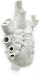 hartvormige bloemenvaas van hars - Elegante Stijl - Perfect voor Elke Gelegenheid-Wit 18*10*24cm