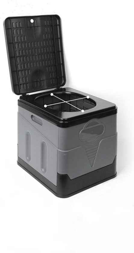 Opvouwbaar toilet- Camping Toilet -grijs (inclusief 12 sets