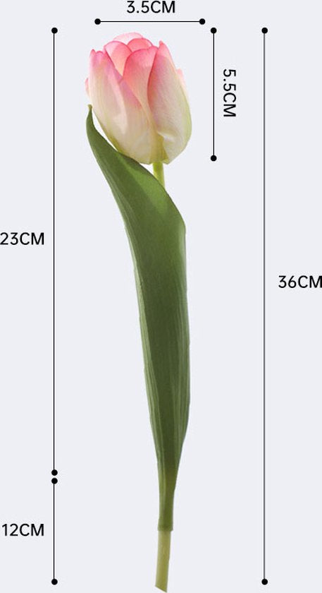 Merkloos 10 Kunst Tulpen Pink - Real & Onderhoudsvriendelijk