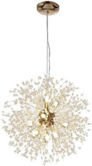Xtraworks - Vuurwerk / Paardenbloem Kroonluchter - Goudkleurig - 50cm - Inclusief lamp peertjes / gloelampen