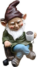 Rustieke Kabouter in Schommelstoel - Tuindecoratie 15 cm