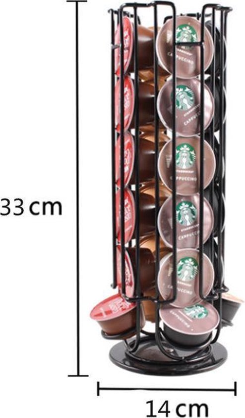 TDR-Draaibare Dolce Gusto capsulehouder  24st zwart