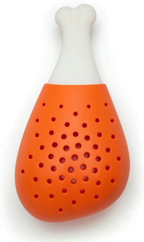 Siliconen Kruidenbuiltje - Kippendrumstick Design - Handig Kruidenfilter voor Soepen en Stoofschotels-14 x 7 x 5 cm