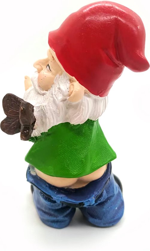 Ondeugende Tuinkabouter met Opgeheven Middelvinger