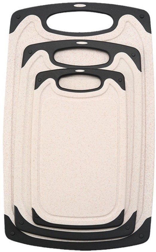 Tarwestro snijplank vierkant 3-delige snijplankenset