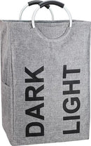 TDR Stevige waszak 80L met 2 vakken - Donker Grijs