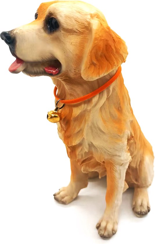 Betoverende Golden Retriever Harsdecoratie - Een Charmante Toevoeging aan je Interieur 10.5x11.5x19.51cm