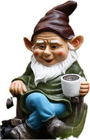 Rustieke Kabouter in Schommelstoel - Tuindecoratie 15 cm