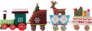 Luxe Houten Kersttrein - Kerstdecoratie - Rendier, Cadeautjes en Kerstboom - Nostalgische Feestsfeer -Groen/Rood