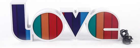 Xtraworks -LED decoratieve lamp LOVE-romantische viering-werkt op USB of batterij-kleurrijk