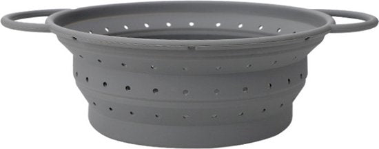 2 stuks Innovatieve Opvouwbare Siliconen Vergiet – Multifunctioneel Keukenaccessoire - Voedselveilig & Hittebestendig - Makkelijk Schoon te Maken - Ruimtebesparend Design-grijs