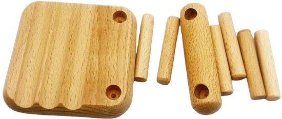 Massief Beukenhout Telefoonstandaard Mini Stoel 8x8x11 cm