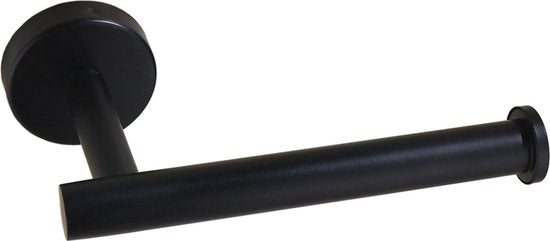 Luxe Roestvrijstalen Toiletrolhouder - Zwart Modern Design