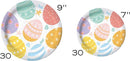 81-delige Feestdecoratieset voor Pasen - thema feest met tafelkleed-Kleurrijk, Schattig en Sfeervol