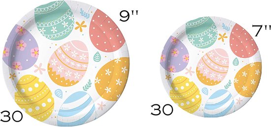 81-delige Feestdecoratieset voor Pasen - thema feest met tafelkleed-Kleurrijk, Schattig en Sfeervol