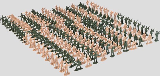 360-delige leger speelgoed set - Mini Soldaat Actiefiguren speelset met 12 verschillende poses, Simulatie Oorlogsscène speelgoed voor kindergeschenken.