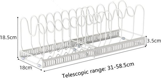 Merkloos Pannenrek 12-st, Verstelbaar, Uitschuifbaar