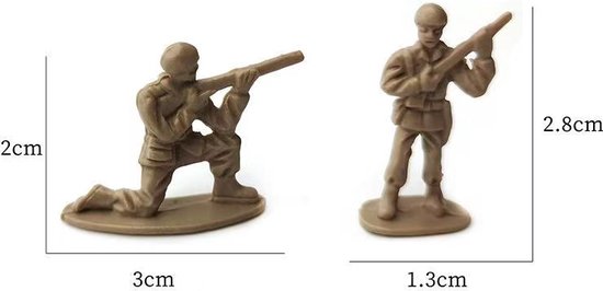 360-delige leger speelgoed set - Mini Soldaat Actiefiguren speelset met 12 verschillende poses, Simulatie Oorlogsscène speelgoed voor kindergeschenken.