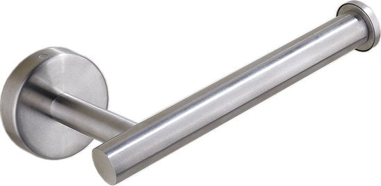 Luxe RVS toiletrolhouder - modern, zilver, incl. montage