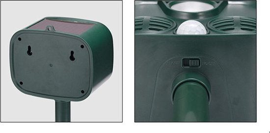 TDR - Ongedierte Bestrijder - Ultrasone - Steenmarters /Vogels / Ratten / Muizen / Katten- Opladen met zonne-energie - donkergroen