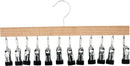 2 stuks Luxe Houten Sokkenhanger met 12 Knijpers- Kledingdroger -Perfect voor Luchtdrogen