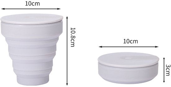 Draagbare opvouwbare siliconen koffiebeker opvouwbare waterb