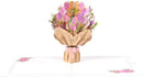 Grote 3D wenskaart met een bosje Bloemen- Inclusief envelop-perfect voor diverse gelegenheden-moederdag