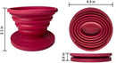 Opvouwbare siliconen koffie filter rood