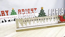 2delige Exclusieve Luxe Houten Kerst Aftelkalender – Magisch Ontwerp met Verplaatsbare Slee of Auto – Perfecte Feestdecoratie-40*5*12.5cm