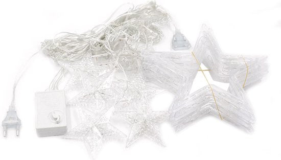 Sterrenhemel- Lichtketting met sterren-Verlichting voor Buiten & Binnen- LED lichtgordijn met 8 verlichtingsmodi - warm licht met 1.5M snoer 220V