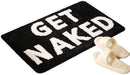 Extra groot "GET NAKED" Badmat met Antislip- Zachte Pluche Comfort - Duurzaam en Absorberend 50*80CM