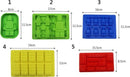 TDR- Brick robot siliconen ijsbakvormset - 5 delig