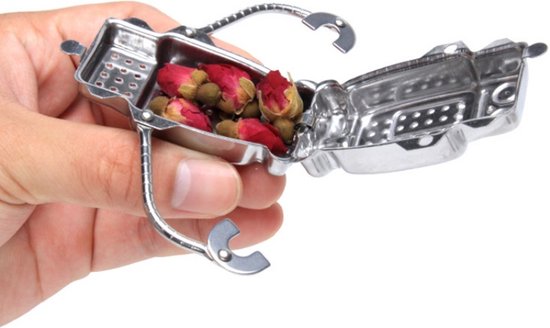 Robot Theezeefje van RVS – Uniek Theeaccessoire – Zilverkleurig – Herbruikbaar – Cadeautip