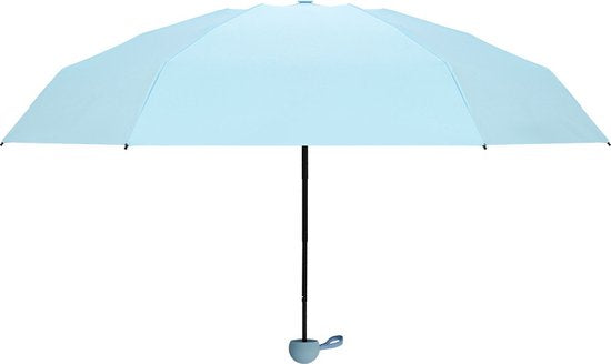 TDR--Opvouwbare Paraplu -Windproof-Zonbescherming Anti-Uv UPF50 + met gratis Reisetui-hemelsblauw